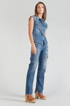 LE TEMPS DES CERISES Veste Sans Manches Galinat En Jeans Bleu 15 LE TEMPS DES CERISES Veste Sans Manches Galinat En Jeans Bleu -Mode Mix Soldes 231 fgalinatw3043 3001 imaged5