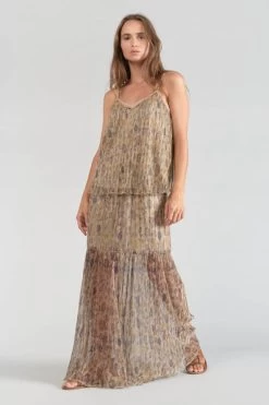 LE TEMPS DES CERISES Caraco Kava Doré à Motif Fleuri -Mode Mix Soldes 231 fkava0000000000 2016 imaged5