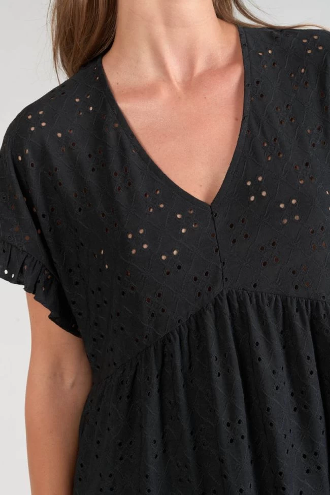 LE TEMPS DES CERISES Robe Lia Ajourée Noire 5 LE TEMPS DES CERISES Robe Lia Ajourée Noire – Image 3
