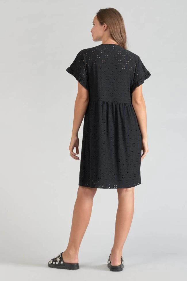 LE TEMPS DES CERISES Robe Lia Ajourée Noire 4 LE TEMPS DES CERISES Robe Lia Ajourée Noire – Image 2