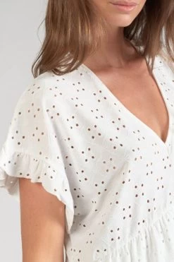 LE TEMPS DES CERISES Robe Lia Ajourée Blanche 10 LE TEMPS DES CERISES Robe Lia Ajourée Blanche -Mode Mix Soldes 231 flia000000000mc 1001 imaged1