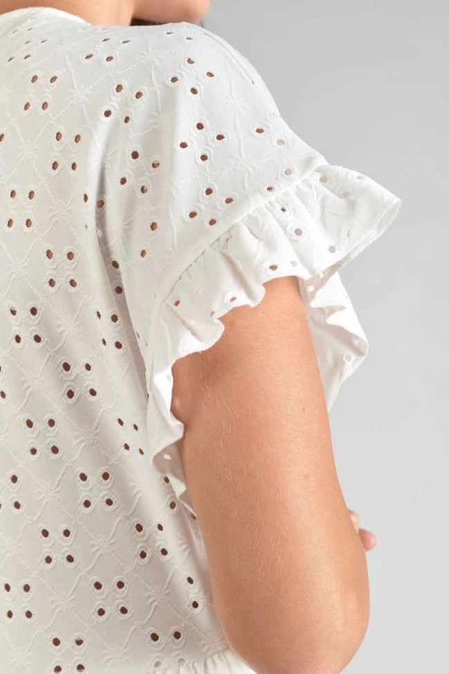 LE TEMPS DES CERISES Robe Lia Ajourée Blanche 6 LE TEMPS DES CERISES Robe Lia Ajourée Blanche – Image 4
