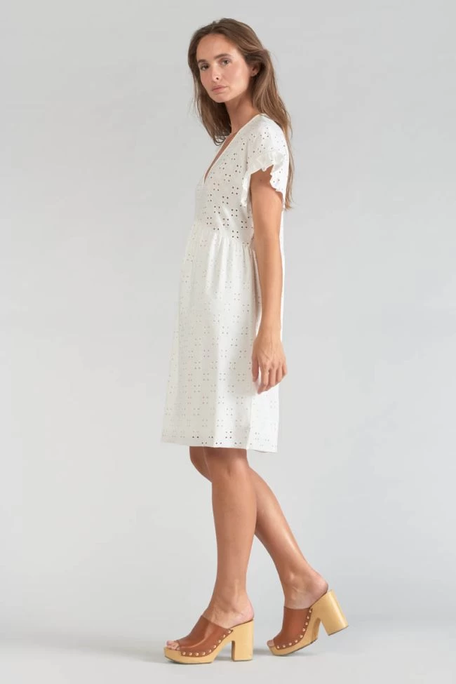 LE TEMPS DES CERISES Robe Lia Ajourée Blanche 4 LE TEMPS DES CERISES Robe Lia Ajourée Blanche – Image 2