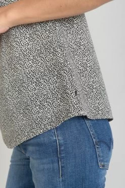 LE TEMPS DES CERISES Caraco Lucine à Motif Beige Et Noir -Mode Mix Soldes 231 flucine00000000 1004 imaged1