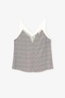 LE TEMPS DES CERISES Caraco Lucine à Motif Beige Et Noir -Mode Mix Soldes 231 flucine00000000 1004 imaged8