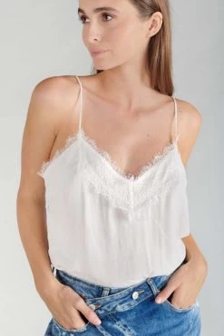 LE TEMPS DES CERISES Body Caraco Luiss En Jacquard écru -Mode Mix Soldes 231 fluiss0000000sm 1132 imaged4