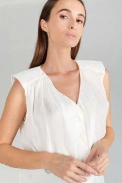 LE TEMPS DES CERISES Top Missou En Jacquard Crème -Mode Mix Soldes 231 fmissou000000sm 1132 imaged2