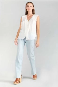 LE TEMPS DES CERISES Top Missou En Jacquard Crème -Mode Mix Soldes 231 fmissou000000sm 1132 imaged5