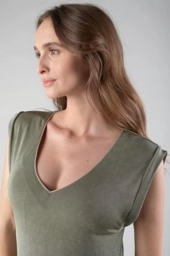 LE TEMPS DES CERISES Robe Longue Nata Kaki -Mode Mix Soldes 231 fnata00000000sm 9071 imaged1