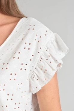 LE TEMPS DES CERISES Top Pedrina Ajouré Blanc -Mode Mix Soldes 231 fpedrina00000mc 1001 imaged1