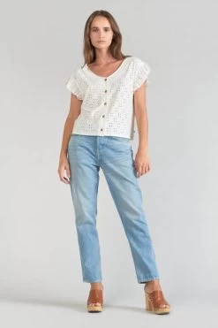 LE TEMPS DES CERISES Top Pedrina Ajouré Blanc -Mode Mix Soldes 231 fpedrina00000mc 1001 imaged3