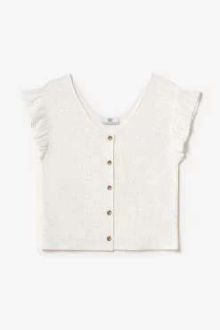 LE TEMPS DES CERISES Top Pedrina Ajouré Blanc -Mode Mix Soldes 231 fpedrina00000mc 1001 imaged8