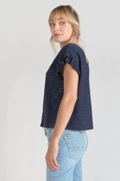 LE TEMPS DES CERISES Top Pedrina Ajouré Bleu Marine -Mode Mix Soldes 231 fpedrina00000mc 3221 imaged4