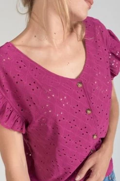 LE TEMPS DES CERISES Top Pedrina Violine -Mode Mix Soldes 231 fpedrina00000mc 5100 imaged1