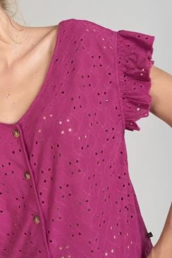 LE TEMPS DES CERISES Top Pedrina Violine -Mode Mix Soldes 231 fpedrina00000mc 5100 imaged2