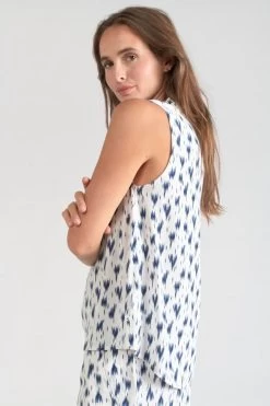 LE TEMPS DES CERISES Top Rosita Tie And Dye Bleu -Mode Mix Soldes 231 frosita000000sm 3221 imaged1