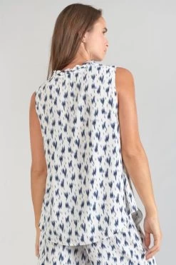 LE TEMPS DES CERISES Top Rosita Tie And Dye Bleu -Mode Mix Soldes 231 frosita000000sm 3221 imaged4