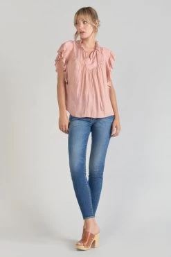 LE TEMPS DES CERISES Top Theron Rose Saumon -Mode Mix Soldes 231 ftheron000000sm 5225 imaged5