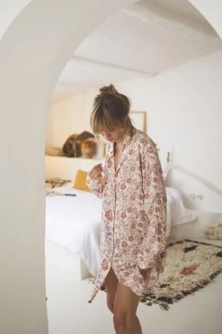 LE TEMPS DES CERISES Robe-chemise Tita à Motif Cachemire