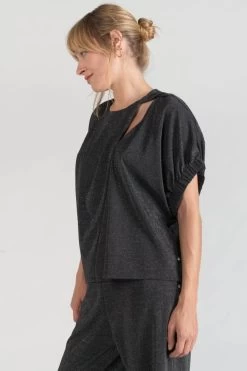 LE TEMPS DES CERISES Top Winslet Noir Irisé 18 LE TEMPS DES CERISES Top Winslet Noir Irisé -Mode Mix Soldes 231 fwinslet00000mc 0001 imaged5