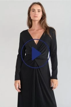 LE TEMPS DES CERISES Robe Longue Yama Noire -Mode Mix Soldes 231 fyama00000000ml 0001 imaged1 1