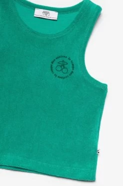 LE TEMPS DES CERISES Top Court Bialagi Vert Tropical -Mode Mix Soldes 231 gbialagi00000sm 3248 imaged2