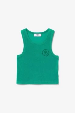 LE TEMPS DES CERISES Top Court Bialagi Vert Tropical -Mode Mix Soldes 231 gbialagi00000sm 3248 imaged4