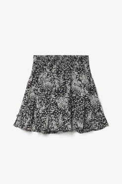 LE TEMPS DES CERISES Jupe Short Cassandgi à Motif Floral Noir Et Blanc -Mode Mix Soldes 231 gcassandgi00000 0422 imaged5