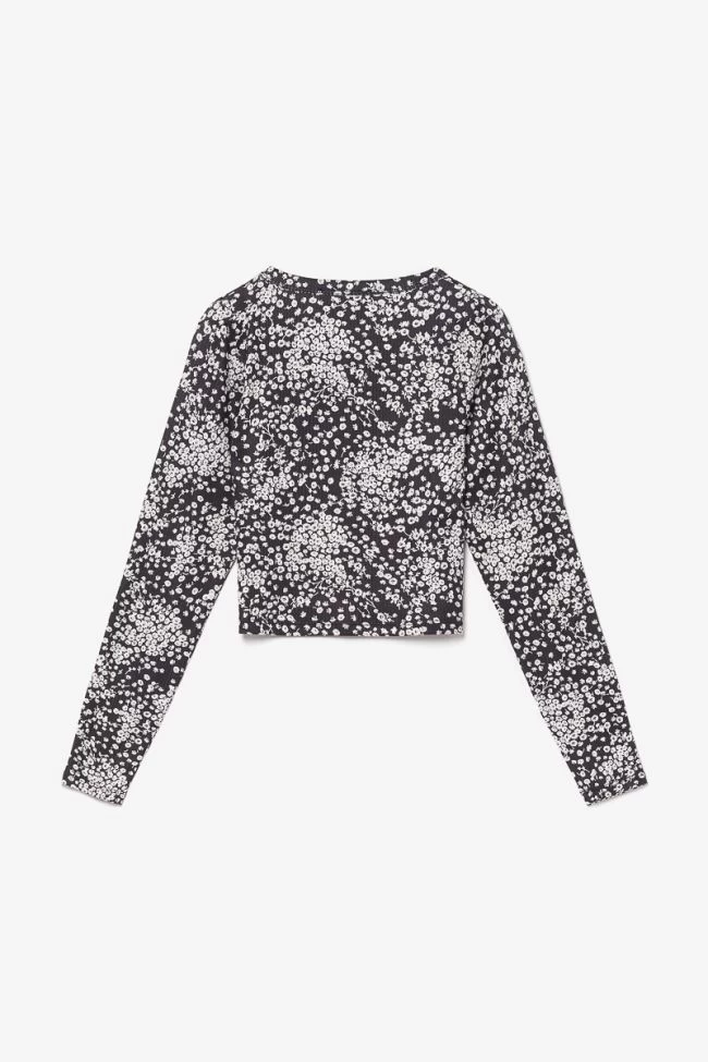 LE TEMPS DES CERISES Cardigan Comegi à Motif Floral Noir Et Blanc 6 LE TEMPS DES CERISES Cardigan Comegi à Motif Floral Noir Et Blanc – Image 4