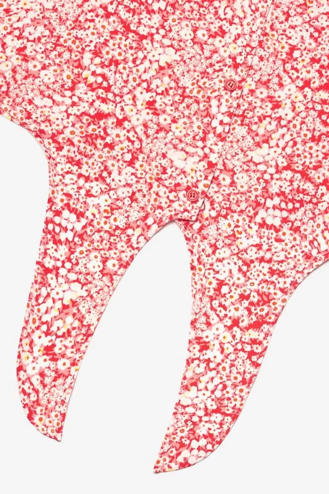 LE TEMPS DES CERISES Top Coxiegi à Motif Floral Rouge 6 LE TEMPS DES CERISES Top Coxiegi à Motif Floral Rouge – Image 4