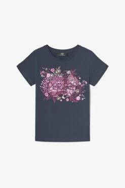 LE TEMPS DES CERISES T-shirt Gracygi Bleu Nuit Imprimé
