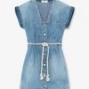 LE TEMPS DES CERISES Robe Karite En Jeans Bleu Clair -Mode Mix Soldes 231 gkarite0w3042 3001 image3