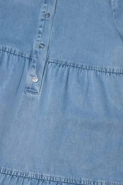 LE TEMPS DES CERISES Robe Sunogi En Tencel Bleu Denim -Mode Mix Soldes 231 gsunogi000000mc 3001 imaged1