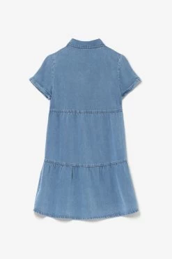 LE TEMPS DES CERISES Robe Sunogi En Tencel Bleu Denim -Mode Mix Soldes 231 gsunogi000000mc 3001 imaged4