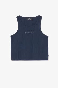 LE TEMPS DES CERISES Top Court Vikengi Bleu Nuit