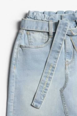 LE TEMPS DES CERISES Jupe Vilar Taille Haute En Jeans Bleu Clair -Mode Mix Soldes 231 gvilar00w3074 3001 imaged1