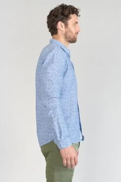 LE TEMPS DES CERISES Chemise Arpe En Lin Mélangé Bleu Ciel -Mode Mix Soldes 231 harpe00000000ml 3001 imaged1