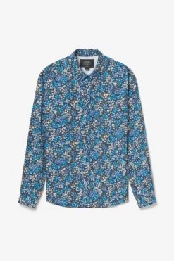 LE TEMPS DES CERISES Chemise Griba à Motif Fleuri Bleu -Mode Mix Soldes 231 hgriba0000000ml 3223 imaged8