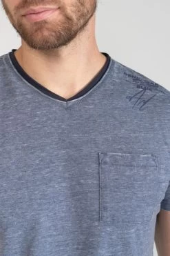 LE TEMPS DES CERISES T-shirt Mavoc Bleu Chiné Délavé -Mode Mix Soldes 231 hmavoc0000000mc 3305 imaged1