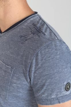 LE TEMPS DES CERISES T-shirt Mavoc Bleu Chiné Délavé -Mode Mix Soldes 231 hmavoc0000000mc 3305 imaged2