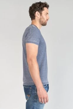 LE TEMPS DES CERISES T-shirt Mavoc Bleu Chiné Délavé -Mode Mix Soldes 231 hmavoc0000000mc 3305 imaged4