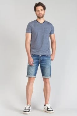 LE TEMPS DES CERISES T-shirt Mavoc Bleu Chiné Délavé -Mode Mix Soldes 231 hmavoc0000000mc 3305 imaged5