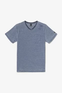 LE TEMPS DES CERISES T-shirt Mavoc Bleu Chiné Délavé -Mode Mix Soldes 231 hmavoc0000000mc 3305 imaged8