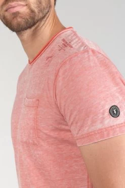 LE TEMPS DES CERISES T-shirt Mavoc Rouge Chiné Délavé -Mode Mix Soldes 231 hmavoc0000000mc 4008 imaged2