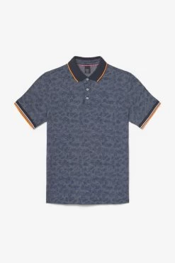 LE TEMPS DES CERISES Polo Nevor Jacquard à Motif Feuilles -Mode Mix Soldes 231 hnevor0000000mc 3305 imaged8