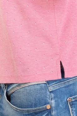 LE TEMPS DES CERISES Polo Novil En Jacquard Rose -Mode Mix Soldes 231 hnovil0000000mc 5001 imaged1