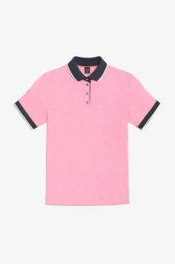 LE TEMPS DES CERISES Polo Novil En Jacquard Rose -Mode Mix Soldes 231 hnovil0000000mc 5001 imaged8