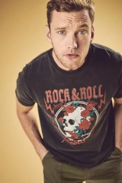 LE TEMPS DES CERISES T-shirt Stipe Gris Délavé Imprimé