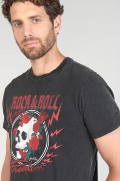 LE TEMPS DES CERISES T-shirt Stipe Gris Délavé Imprimé -Mode Mix Soldes 231 hstipe0000000mc 0001 imaged1