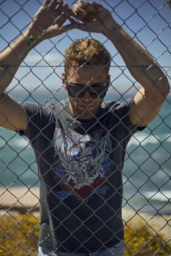 LE TEMPS DES CERISES T-shirt Tije Gris Délavé Imprimé